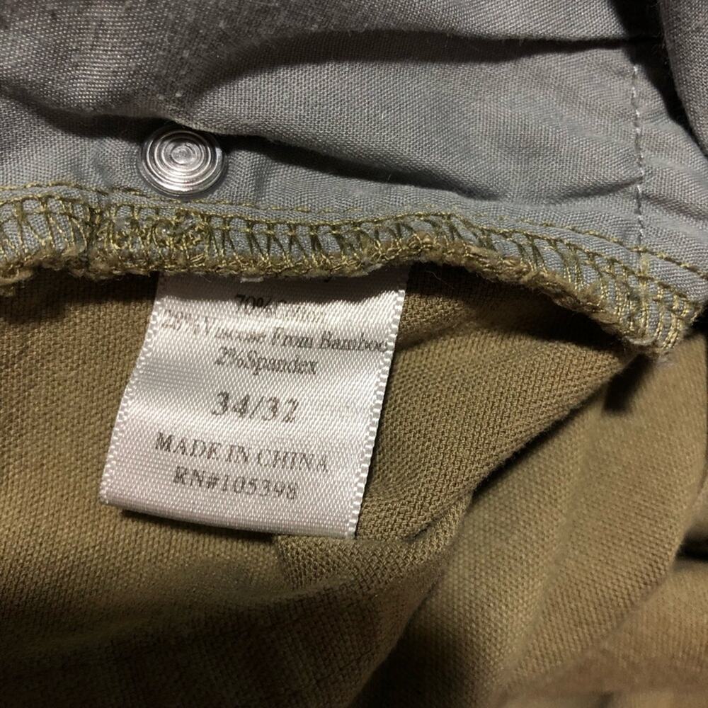 Free Fly mens 34x32 khaki green pants lightweight casual athleisure stretchy - Picture 5 of 11